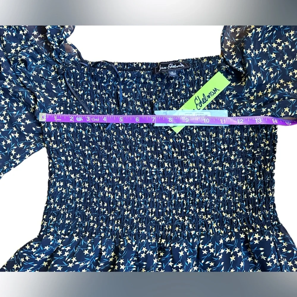 Sam Edelman Floral Smocked Long-Sleeve Dress Size 8 NWT - Picture 9 of 12